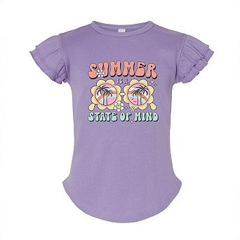Summer State Of Miind Toddler Flutter Sleeve Graphic Tee