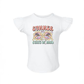Summer State Of Miind Toddler Flutter Sleeve Graphic Tee