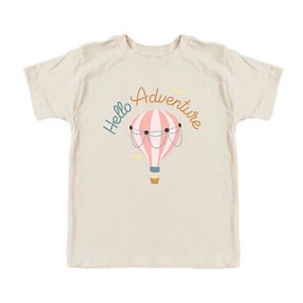 Hello Adventure Balloon Toddler Short Sleeve Graphic Tee