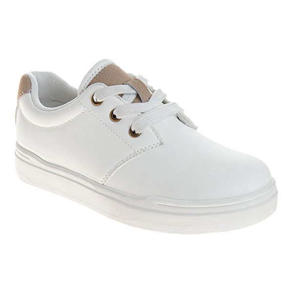 Beverly Hills Polo Club Boys' Lace-Up Faux Leather Sneakers - White (11)