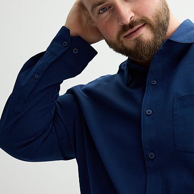 Big & Tall FLX Performance Untucked-Fit Long Sleeve Button Down Shirt