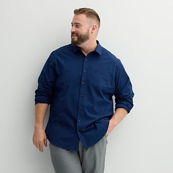 Big & Tall FLX Performance Untucked-Fit Long Sleeve Button Down Shirt