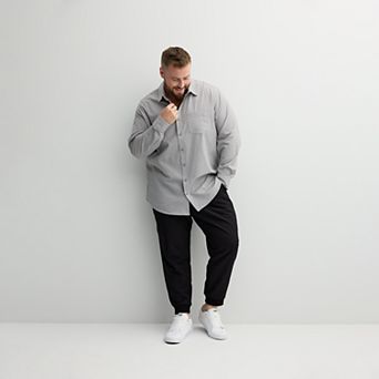 Big & Tall FLX Performance Untucked-Fit Long Sleeve Button Down Shirt