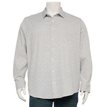 Big & Tall FLX Performance Untucked-Fit Long Sleeve Button Down Shirt