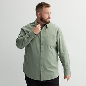 Big & Tall FLX Performance Untucked-Fit Long Sleeve Button Down Shirt