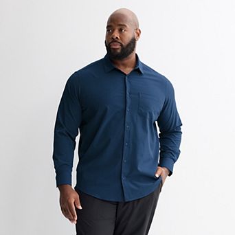 Big & Tall FLX Performance Untucked-Fit Long Sleeve Button Down Shirt