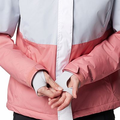 【希少カラー⭐️】極暖columbia キルティングダウン ダークネイビー　ピンク 超希少カラー⭐️】極暖Columbiaダウンジャケット ダークネイビー