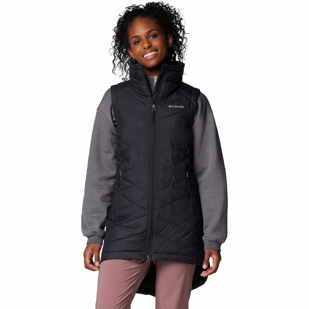 Gilet Columbia Heavenly II Femme - Isolant Déperlant, Col Doublé Molleton, Poches Zippées - Pour Temps Frais, Noir, Taille XS
