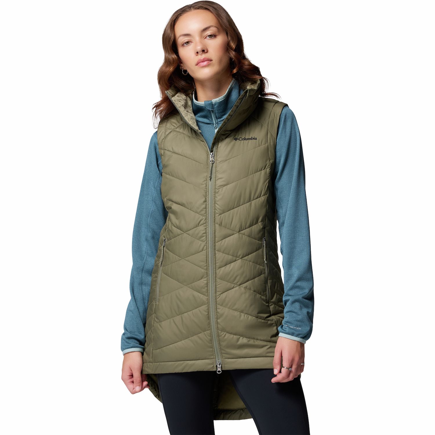 (取寄) コロンビア レディース ヘブンリー リ ロング ベスト Columbia women Heavenly II Long Vest Stone Green Women's Columbia Heavenly II Long Vest