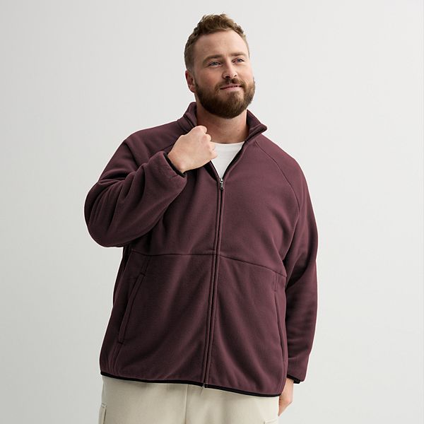 Big & Tall Tek Gear® Micro Fleece Full-Zip Jacket - Pamina Plum (M TALL)