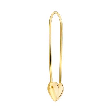 Color Romance 14k Gold Heart Drop Earrings