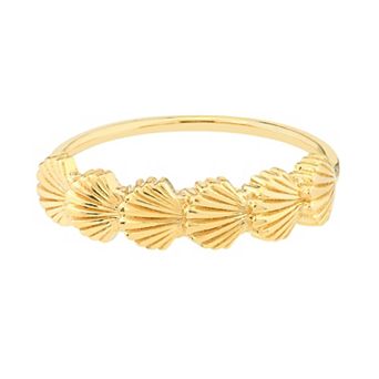 Color Romance 14k Gold Seashell Ring