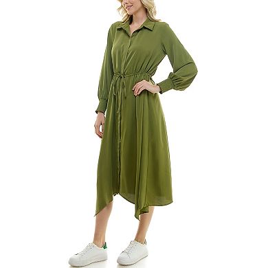 Women's Nicole Miller Tie Waist Shirt Dress