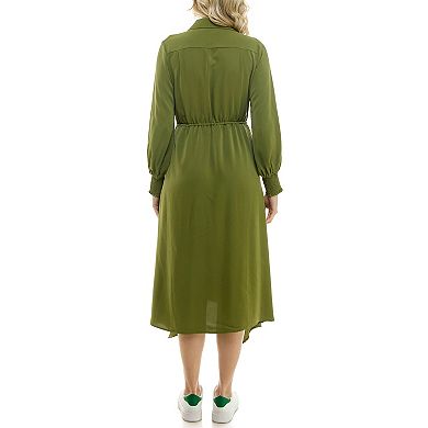 Women's Nicole Miller Tie Waist Shirt Dress