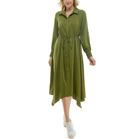 Женские платья Nicole Miller Tie Waist Shirt Dress