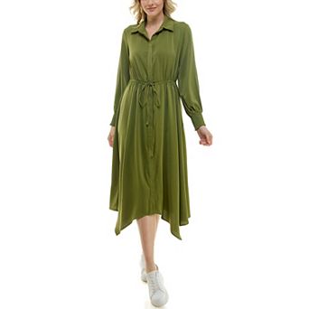 Women's Nicole Miller Tie Waist Shirt Dress