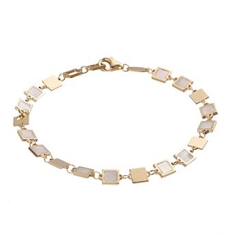 Karat Rush 14k Gold Mother-of-Pearl Bracelet