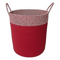 St. Nicholas Square Braided Red & White Rope Tote