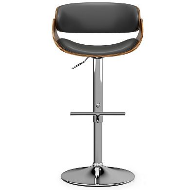 Simpli Home Amery Adjustable Modern Swivel Bar Stool