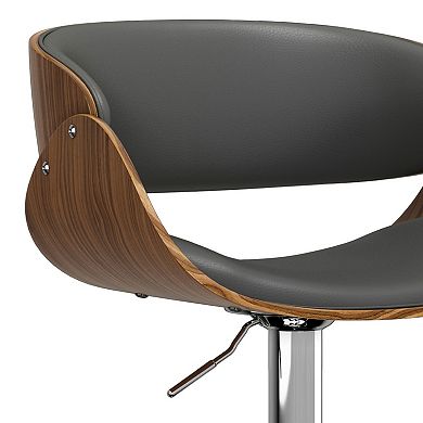 Simpli Home Amery Adjustable Modern Swivel Bar Stool