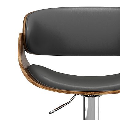 Simpli Home Amery Adjustable Modern Swivel Bar Stool
