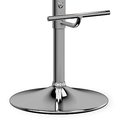 Simpli Home Amery Adjustable Modern Swivel Bar Stool