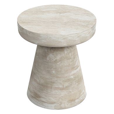 Simpli Home Robbie Pedestal Accent End Table