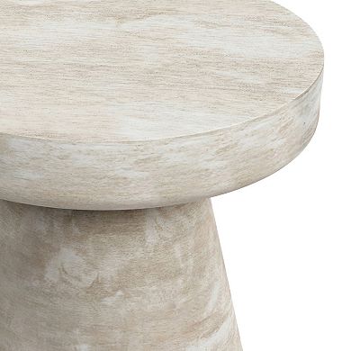 Simpli Home Robbie Pedestal Accent End Table