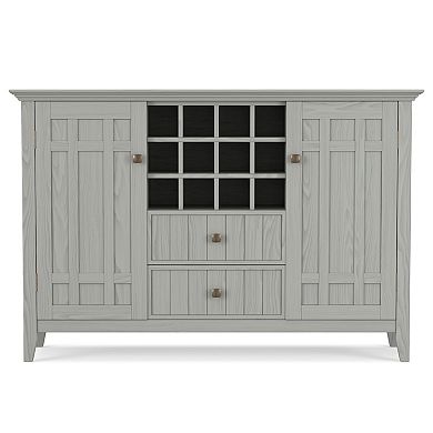 Simpli Home Bedford Sideboard Wine Rack Buffet Table