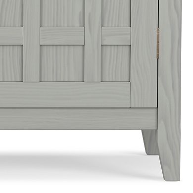 Simpli Home Bedford Sideboard Wine Rack Buffet Table