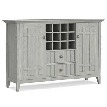 Simpli Home Bedford Sideboard Wine Rack Buffet Table
