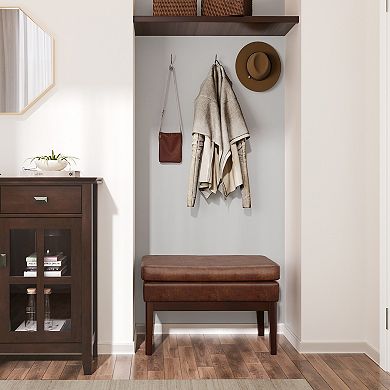 Simpli Home Carlson Small Ottoman Bench