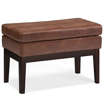 Simpli Home Carlson Small Ottoman Bench