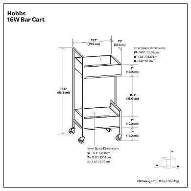 Simpli Home Hobbs Bar Cart