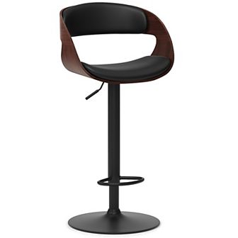 Simpli Home Archer Bentwood Adjustable Swivel Bar Stool