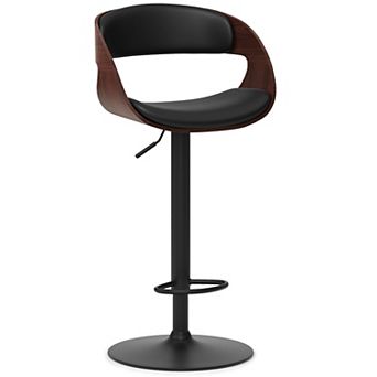 Simpli Home Archer Bentwood Adjustable Swivel Bar Stool