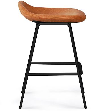 Simpli Home Dafney Faux Leather Counter Height Stool 2-pc. Set