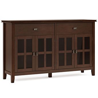 Simpli Home Artisan 4-Door Sideboard Buffet Table