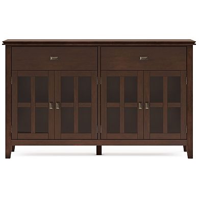 Simpli Home Artisan 4-Door Sideboard Buffet Table