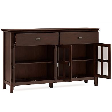 Simpli Home Artisan 4-Door Sideboard Buffet Table