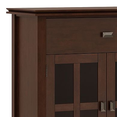 Simpli Home Artisan 4-Door Sideboard Buffet Table