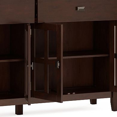 Simpli Home Artisan 4-Door Sideboard Buffet Table