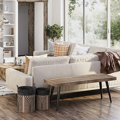 Simpli Home Durham Distressed Bench