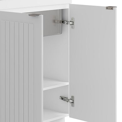 Simpli Home Murphy All-In-One 28-in. Laundry Utility Sink and Cabinet