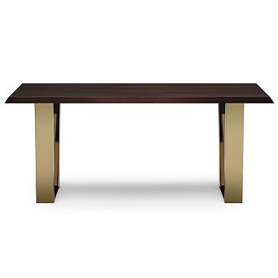 Simpli Home Lewis Cognac Bench