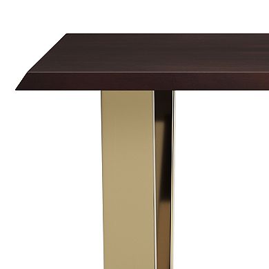 Simpli Home Lewis Cognac Bench
