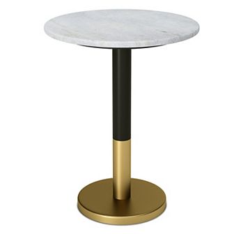 Simpli Home Evans Marble Top End Table