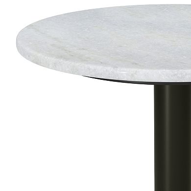 Simpli Home Evans Marble Top End Table