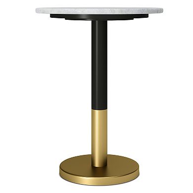 Simpli Home Evans Marble Top End Table