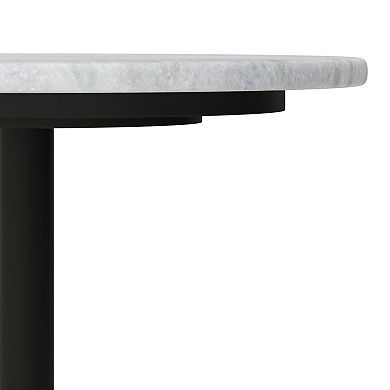Simpli Home Evans Marble Top End Table